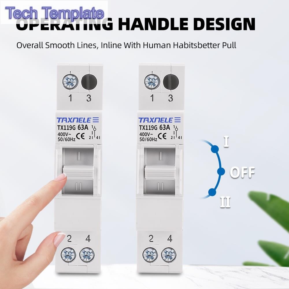 Mts 1P 40A 63A Dual Power Manual Transfer Isolating Switch Interlock Circuit Breaker 230V 400V Modul