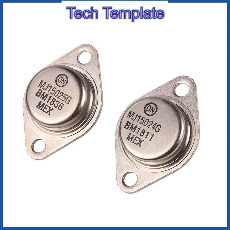 แท้ ซีลเสียงไฮไฟ กึ่งออดิโอ MJ15024 MJ15025 MJ15024G MJ15025G 500V 16A 240W สีทอง 2 คู่