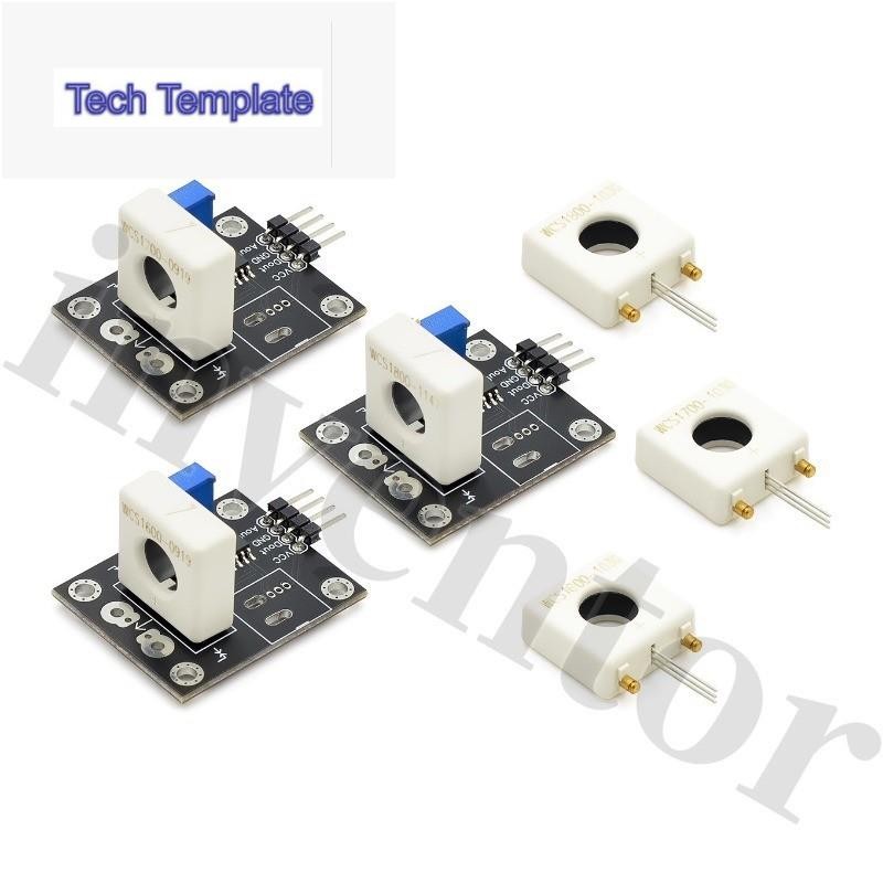 โมดูลเซนเซอร์ตรวจจับกระแสไฟเกิน ปรับได้ WCS1600 WCS1700 WCS1800 3-5V DC 100A 70A 35A