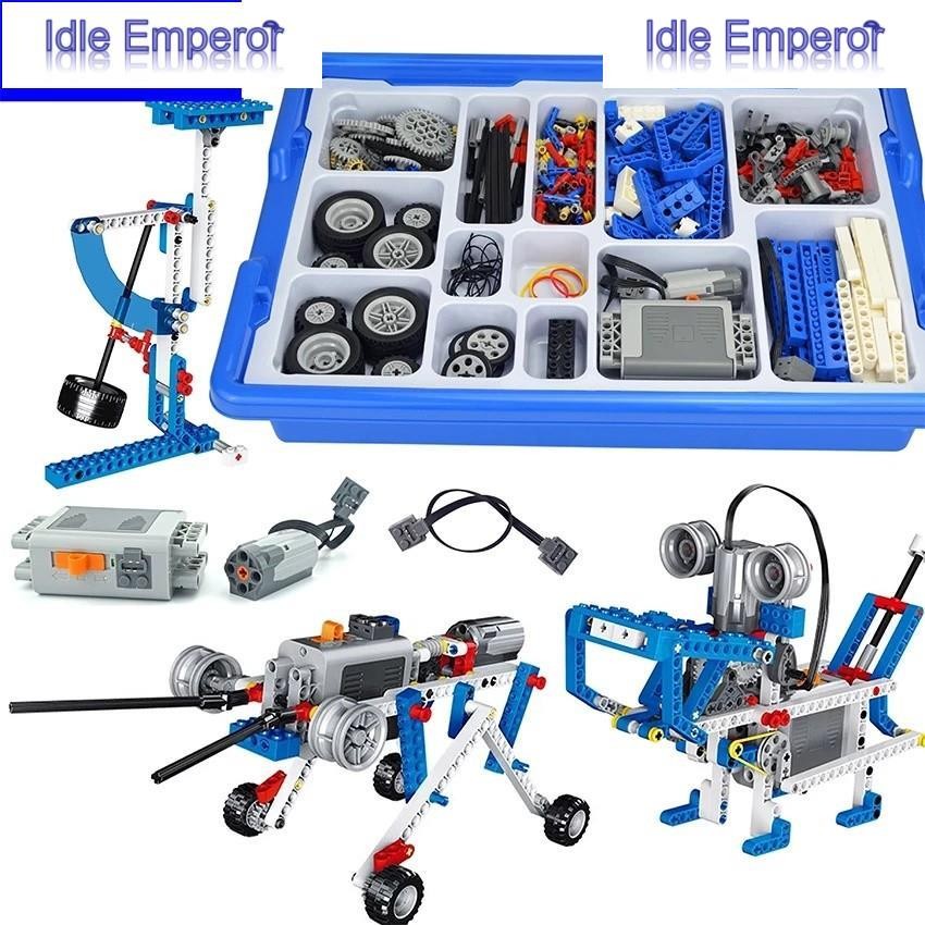 9686 Educational Simple & Powered Machines Set – หุ่นยนต์ที่สร้างและของเล่นวิศวกรรมเครื่องกลพร้อมมอเ