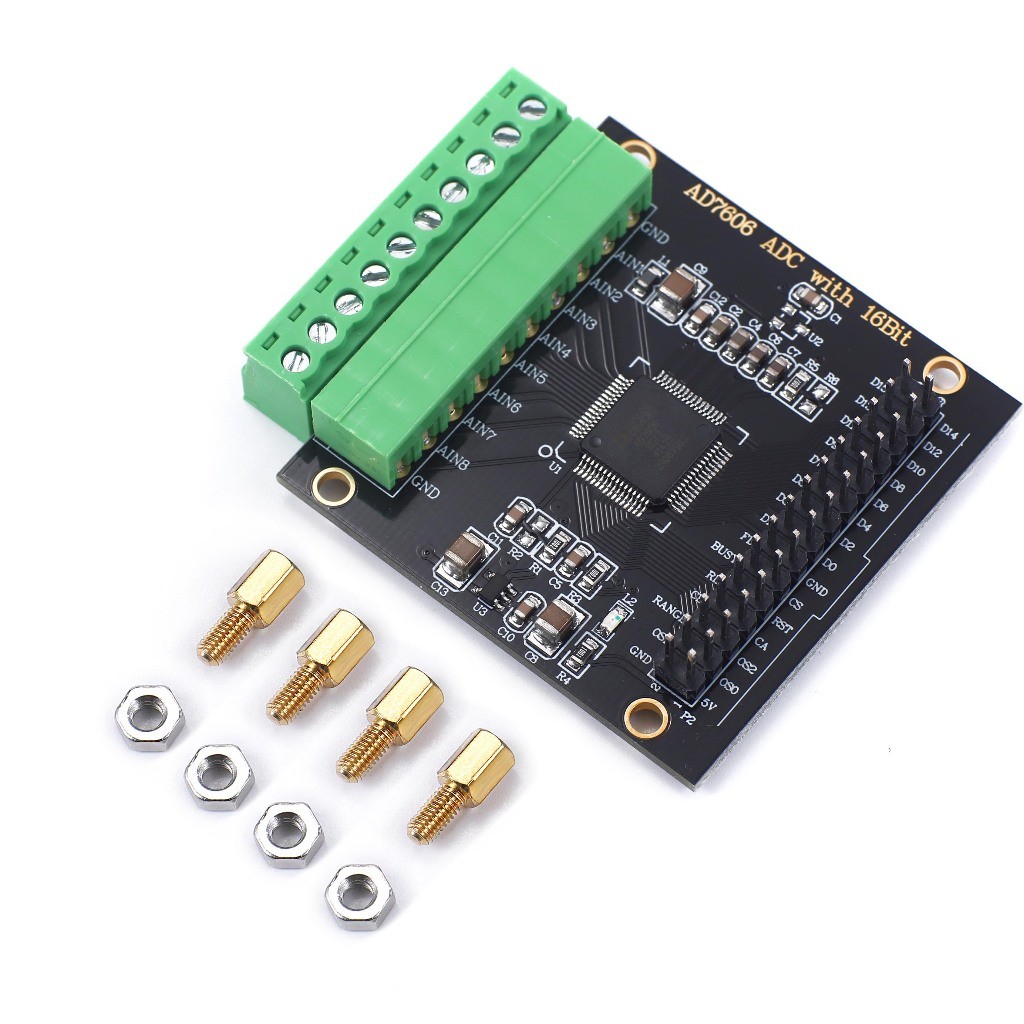 AD7606 Multi-Channel AD Data Collection โมดูล 16-Bit ADC 8-Channel Synchronization แรงดันไฟฟ้า Sampl