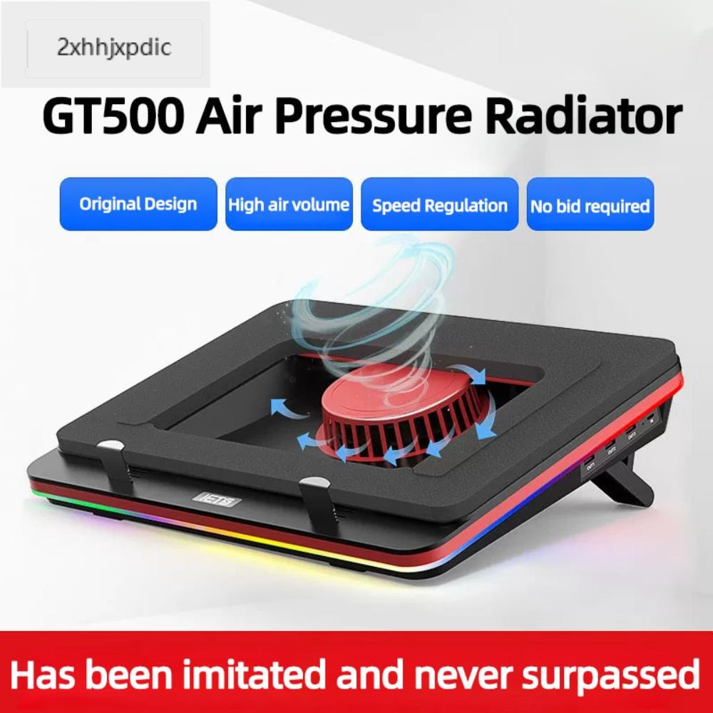 IETS GT500 พัดลมเทอร์โบทรงพลัง RGB แล็ปท็อป cooling Pad แล็ปท็อปสําหรับเล่นเกม cooling สําหรับ 13-17