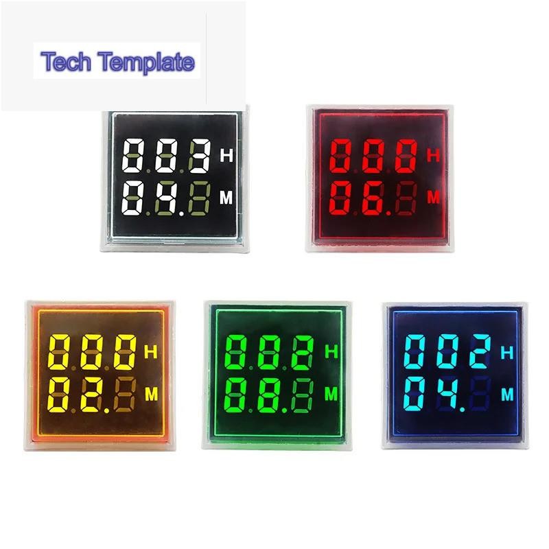 อุตสาหกรรม LED Digital Display Square HOURS ตัวบ่งชี้จับเวลา 0-999H AC220-380V AD101-22HRS GQOD