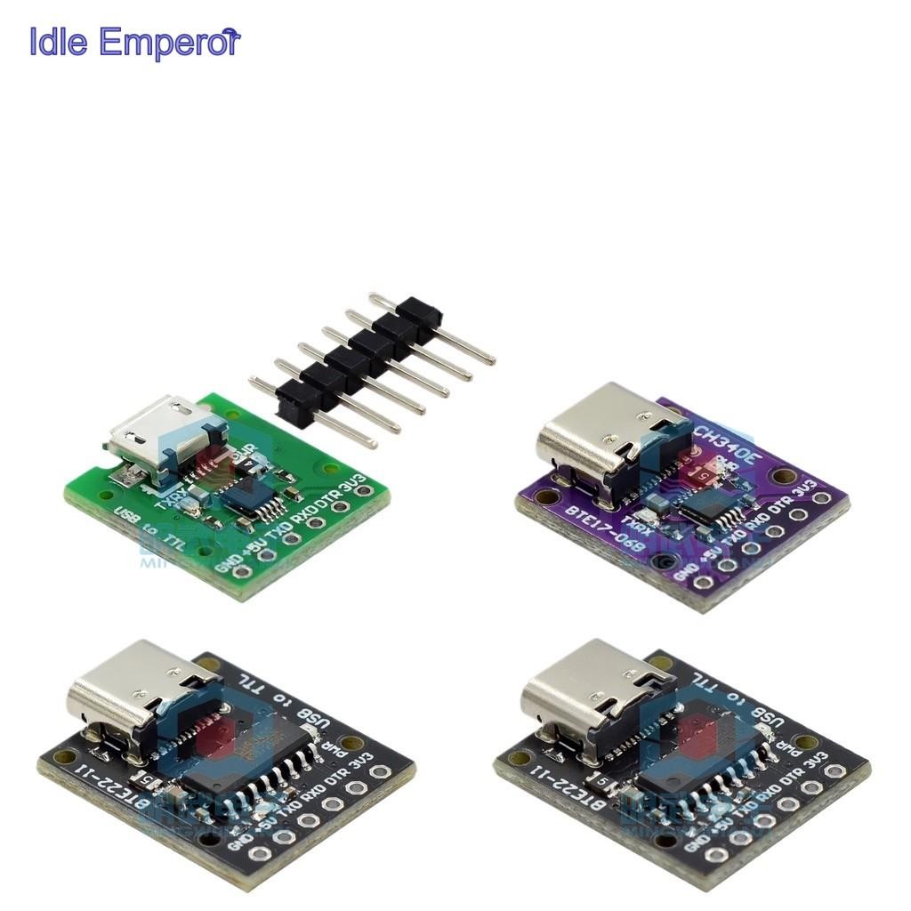 Downloader CH340E CH340C CH9340C USB to TTL โมดูลสามารถใช้ As Pro mini TYPE-C CH340C กระดานดํา CH340