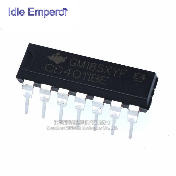 Hef4011 CD4011BE TL4011 HCF4011 Four 2 Input End และ Non-Door DIP-14 ชิป IC ยี่ห้อใหม่ In-Line