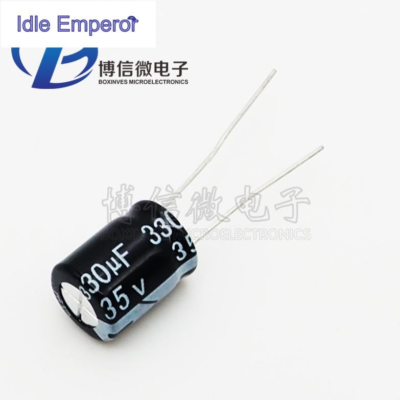 ตัวเก็บประจุไฟฟ้าอินไลน์ 35V330UF 35V330UF 10 * 13 มม.
