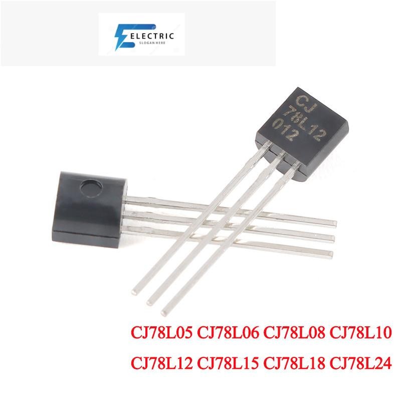 10pcs CJ78L05 CJ78L06 CJ78L08 CJ78L10 CJ78L12 CJ78L15 CJ78L18 CJ78L24 78L05 78L09 78L12 TO-92 สามเคร