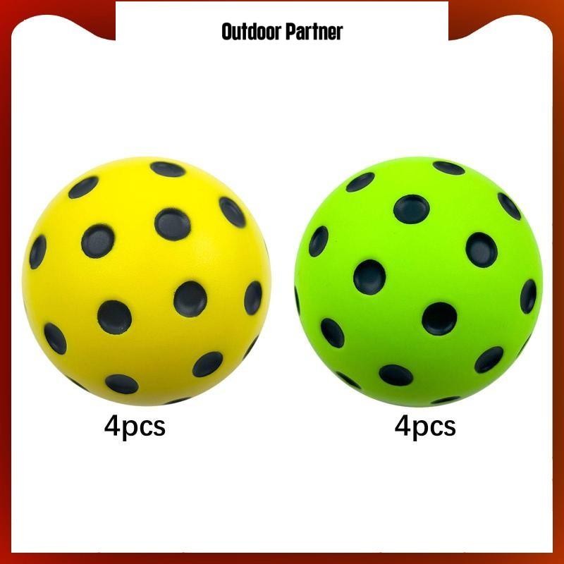4x Silent Pickleball Balls 74mm Pickle Balls สําหรับในร่มใช้การฝึกอบรมกลางแจ้ง