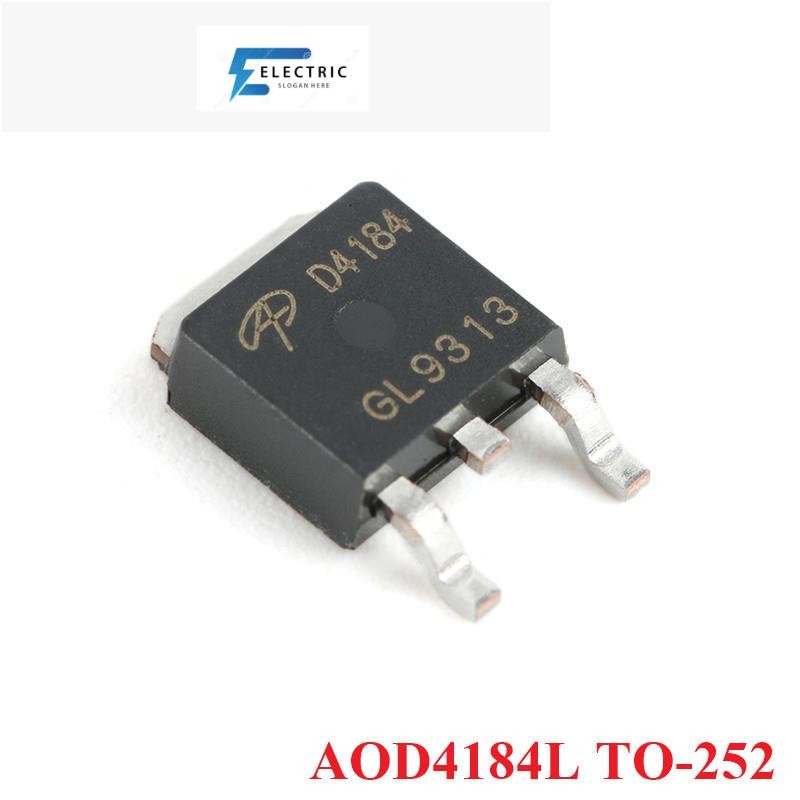 10 ชิ้น/5 ชิ้น AOD4184 D4184 AOD4184L TO-252 N-channel 40 V/50A SMD MOSFET MOSFET MOS Tube FET Field