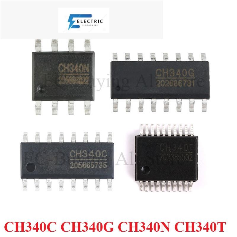 5 ชิ้น/ล็อต CH340 CH340C CH340G CH340N CH340T ชิป IC SOP-16 SSOP-20 SOP-8 SMD USB to UART อินเทอร์เฟ