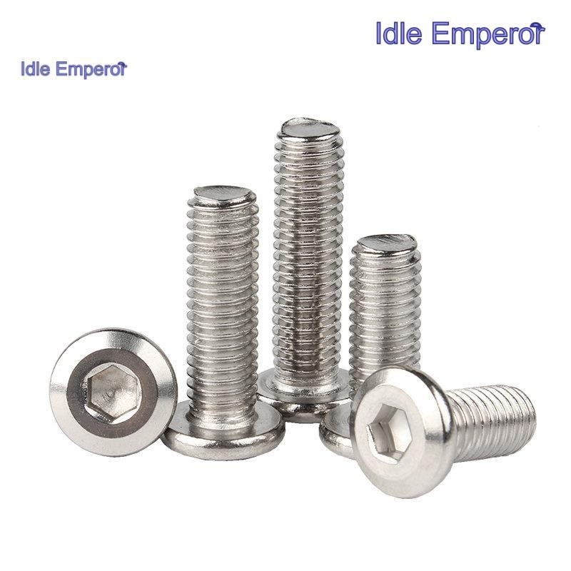 M6 M8 M10 M12 น็อตหัวแบนจม สแตนเลส304 น๊อตหัวแบนจม สกรูหัวแบนจม เกลียวมิล