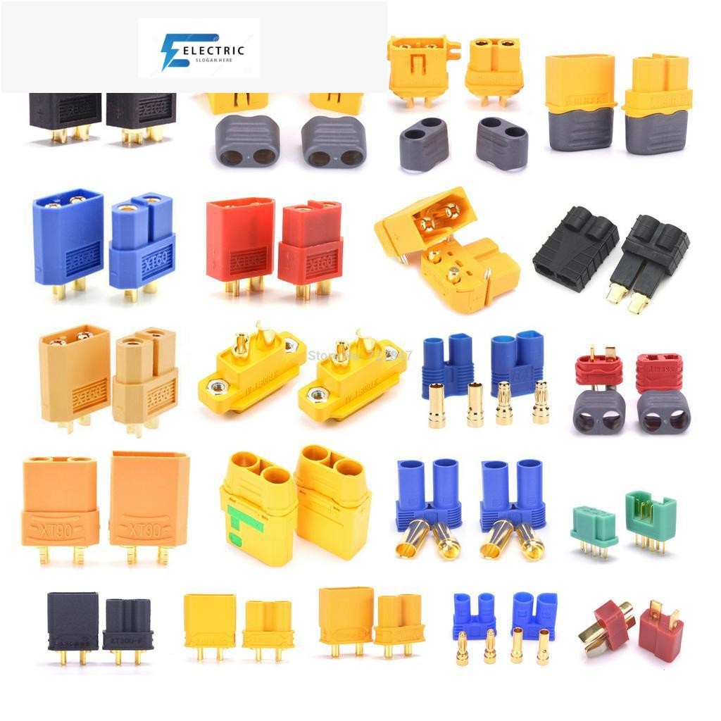 อุปกรณ์เชื่อมต่อแบตเตอรี่ XT30 XT30U XT30UPB XT60 XT90 T plug MPX EC2 EC3 EC5 ตัวผู้ ตัวเมีย สําหรับ