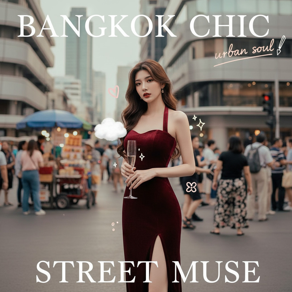 ꕥCatalog Fashionꕥ ชุดเดรสยาวกำมะหยี่ รุ่นสายคล้องคอ อกมีฟองน้ำ 2 สี ผ่าหน้า ด้านหลังสม็อคยืด