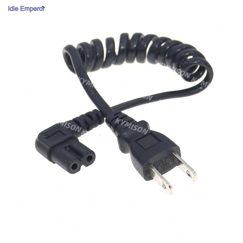US Nema 1-15P Universa 2PIN ปลั๊ก IEC320 C7 หญิง AC สั้นแบบพกพา PU ฤดูใบไม้ผลิ Strech Retractable สา