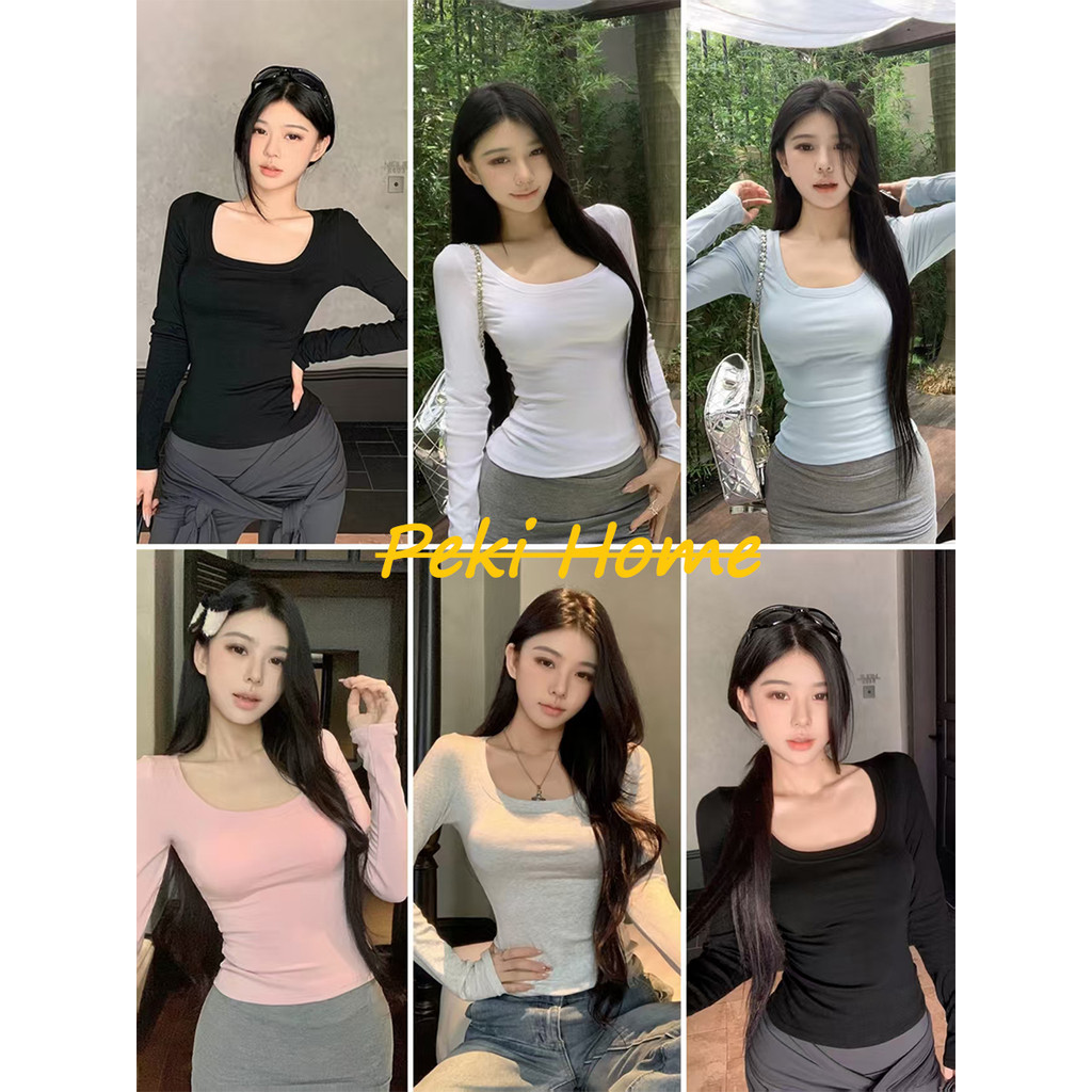 เสื้อยืดแขนยาว ทรงเข้ารูป เหมาะกับลุคคูลๆ