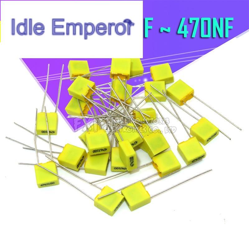 ตัวเก็บประจุฟิล์มโพลีโพรพีลีน 1nf~470nF 5 มม. 100nf 10nf 47nf 22nf 1nf 0.47 uf 0.1 uf 100 ชิ้น