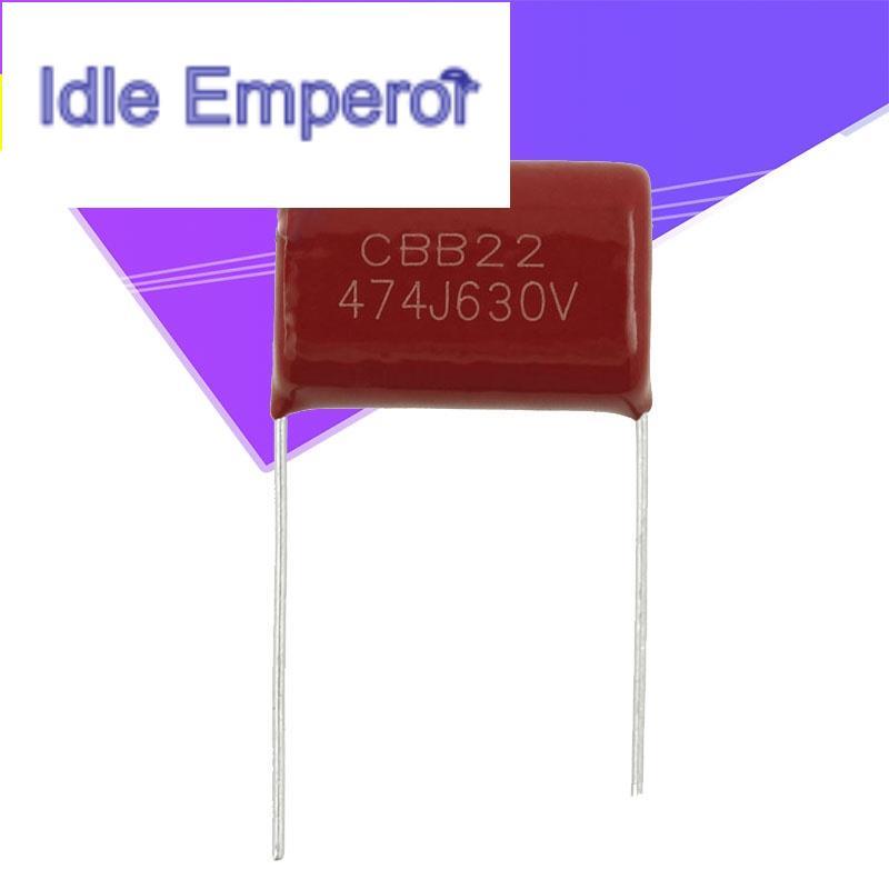 ตัวเก็บประจุฟิล์มโพลีโพรพีลีน 630V474J 0.47UF 470NF Pitch 20 มม. 630V 474 CBB 10 ชิ้น