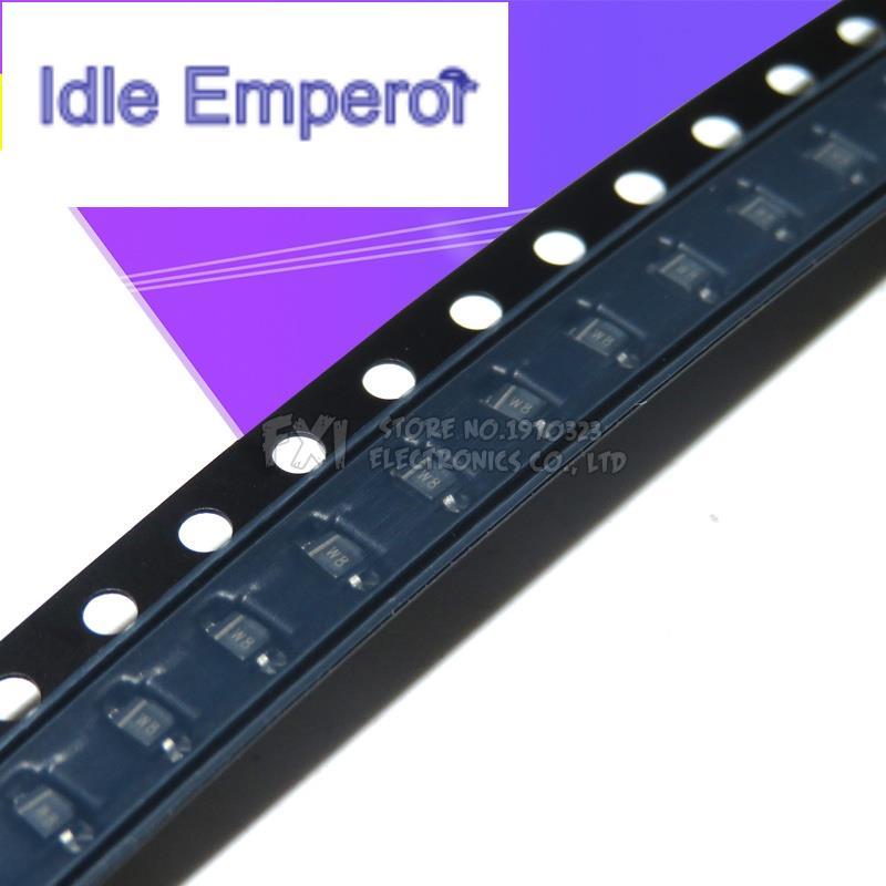 แผ่นซีเนอร์ไดโอด SMD 5V1 SOD-323 0805 0.25 W SMD BZT52C5V1 W8 MM3Z5V1 100 ชิ้น