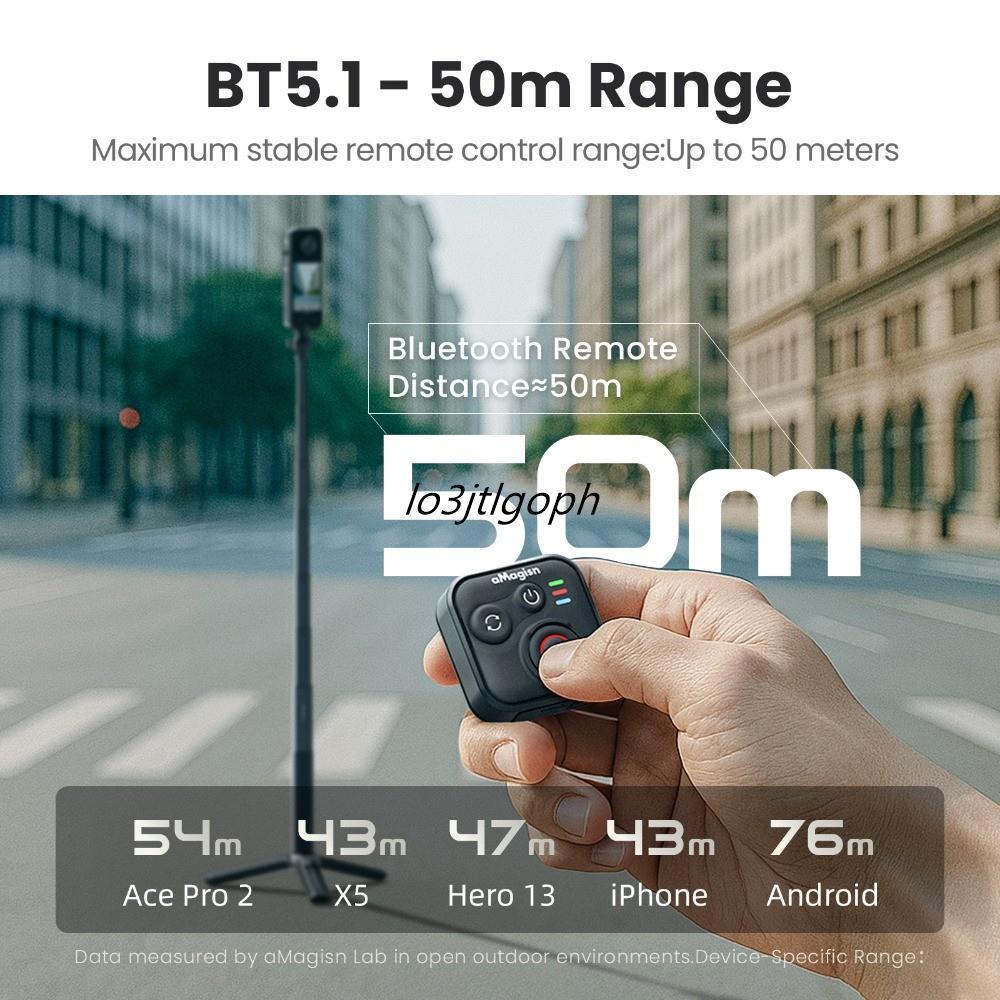 รีโมทคอนโทรลบลูทูธเหมาะสําหรับ lnsta360/GoPro Start/Stop สมาร์ทรีโมทคอนโทรล X5/4/AcePro2/GOPR13/12 บ