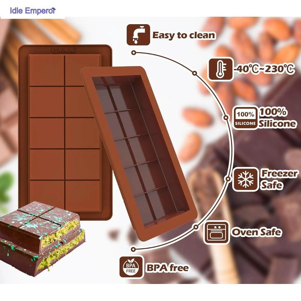 ช็อกโกแลตบาร์แม่พิมพ์ช็อกโกแลตแม่พิมพ์ DIY แม่พิมพ์ Break Apart Wax Melt Mould แท่งซิลิโคนขนาดใหญ่แล