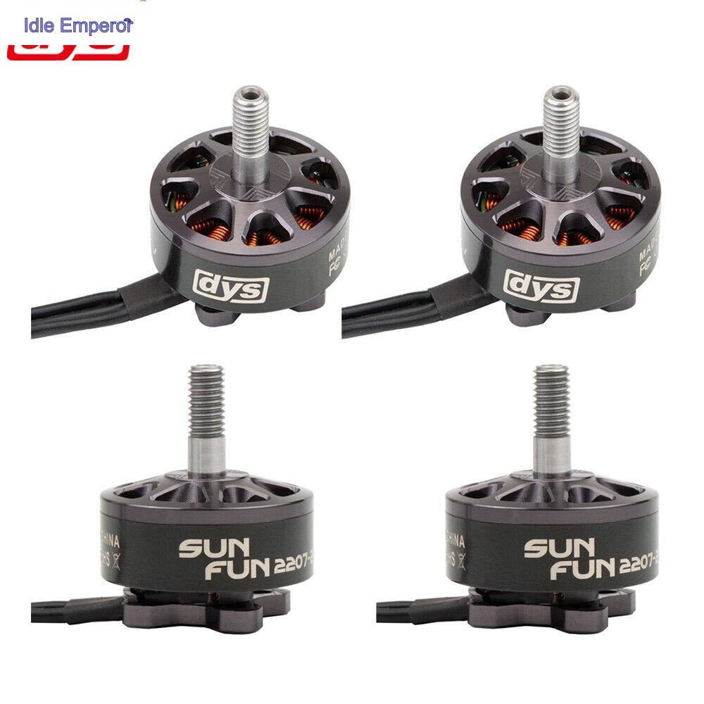 มอเตอร์ไร้แปรงถ่าน DYS SUN FUN 2207 1750KV 2400KV 2750KV CW Thread FPV สําหรับแข่งรถ 4 ชิ้น