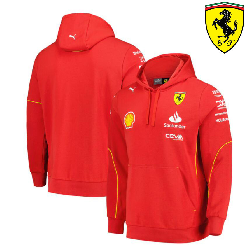2024 ใหม ่ ล ่ าสุด F1 Racing Hooded Sweat + Scuderia Ferrari F1 2024 ทีม Hoodie + ฤดูใบไม ้ ผลิผู ้