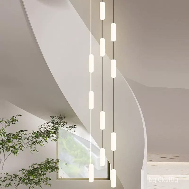 Nordic Designer Minimalist Stair Light Modern Simple Duplex Villa loft Extra-long Chandelier for Apa