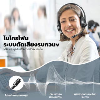 Rapoo H101 Wired Stereo Headset หูฟังสเตอริโอพร้อมไมค์ JACK 3.5 MM