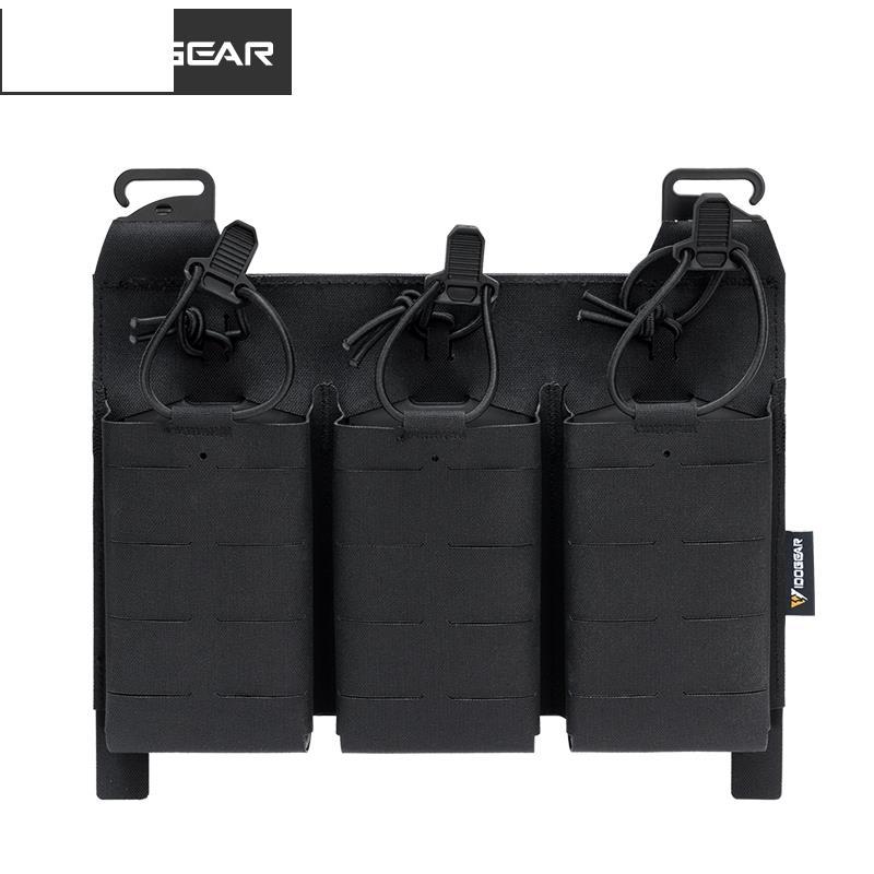 ยุทธศาสตร์Triple556 Mag Pouch KTARแผงด้านหน้าพร้อมสายยืดหยุ่นในแทรกยุทธศาสตร์MagCarrier 35100