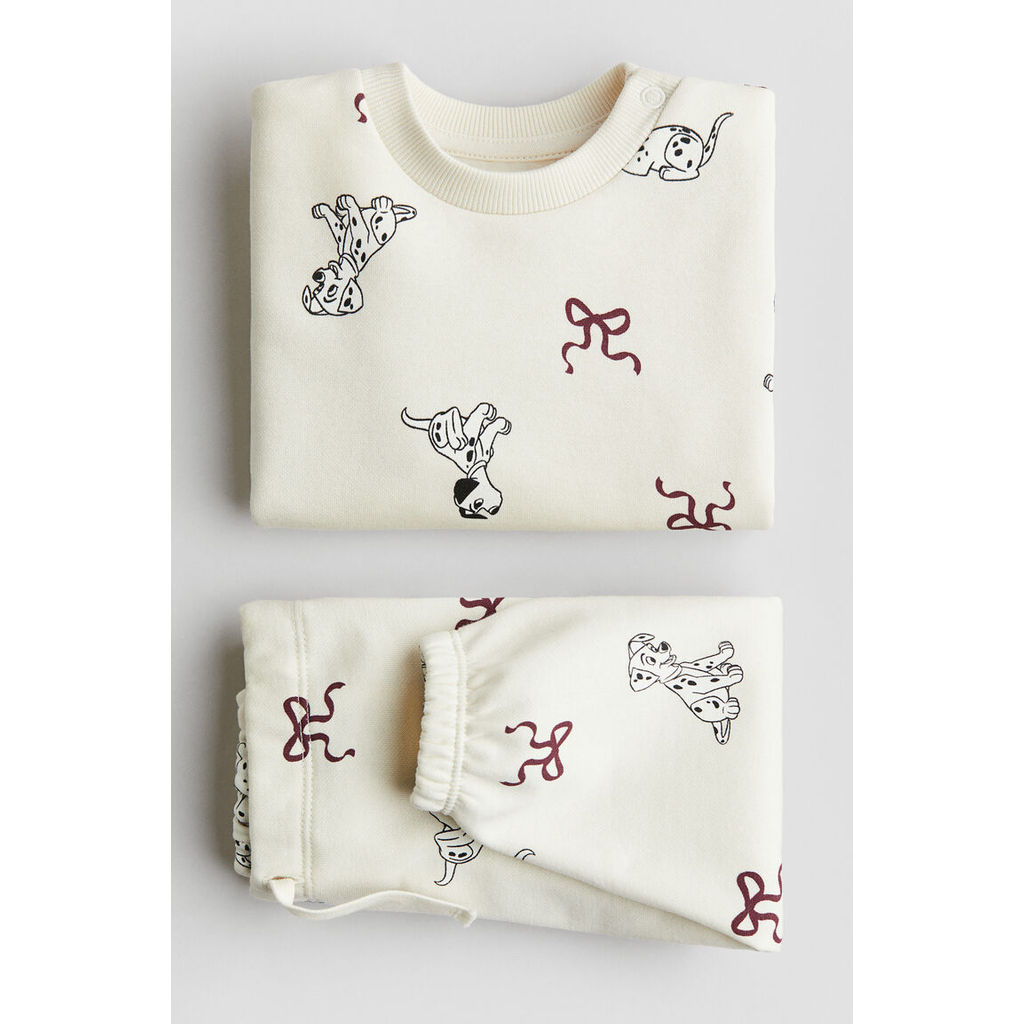 H&M(เอชแอนด์เอ็ม) ชุดเสื้อสเวตเตอร์พิมพ์ลาย 2 ชิ้น Infants 2-piece printed sweatshirt set 1268562_2 - รูปที่ 2