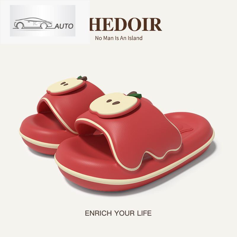 Apple Pie รองเท้าแตะสําหรับคู่รักน่ารักการ์ตูนแพลตฟอร์ม Elevating รองเท้าแตะ