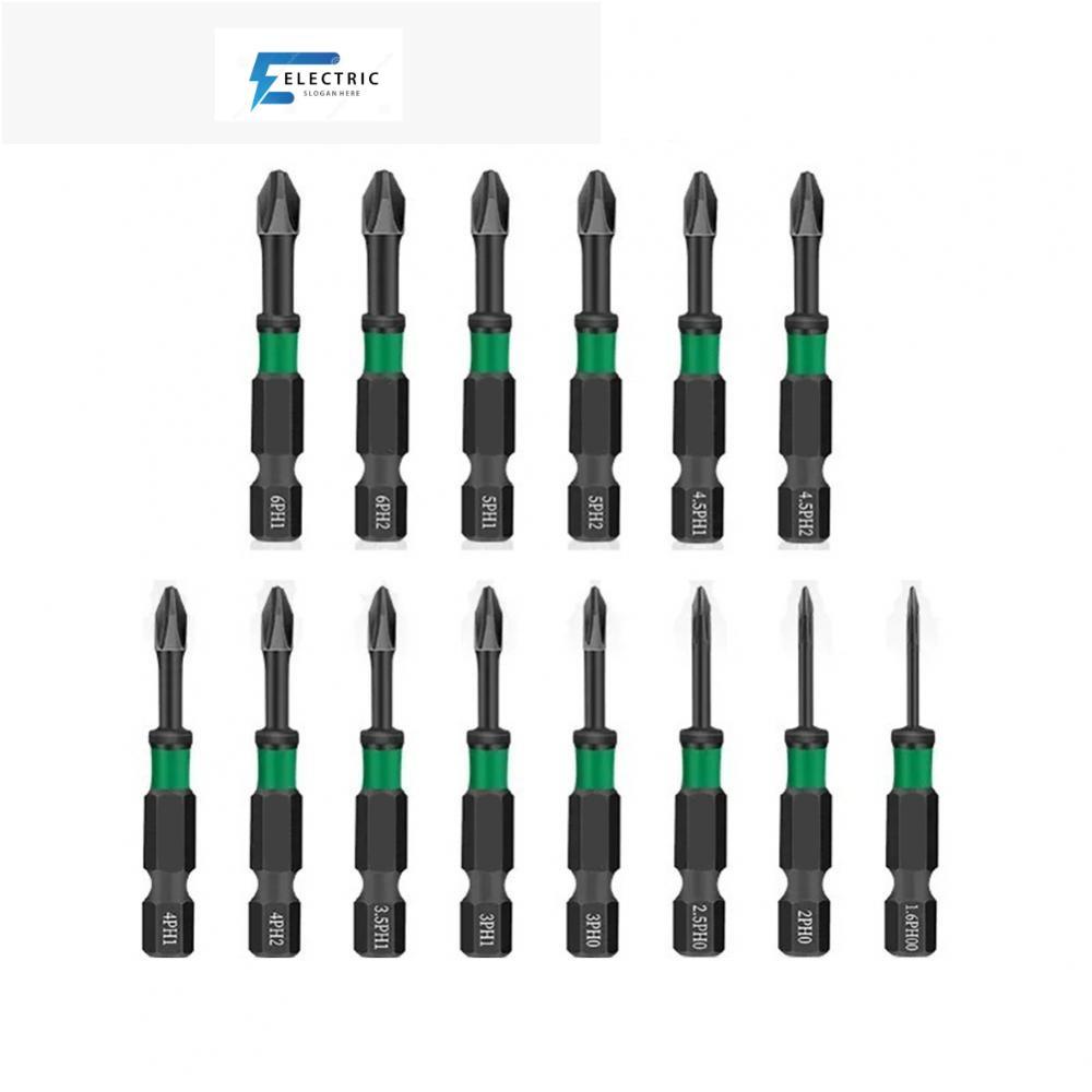 ชุดดอกไขควงแม่เหล็ก 14 ชิ้น 50 มม. PH00 PH0 PH1 ดอกไขควงข้าม