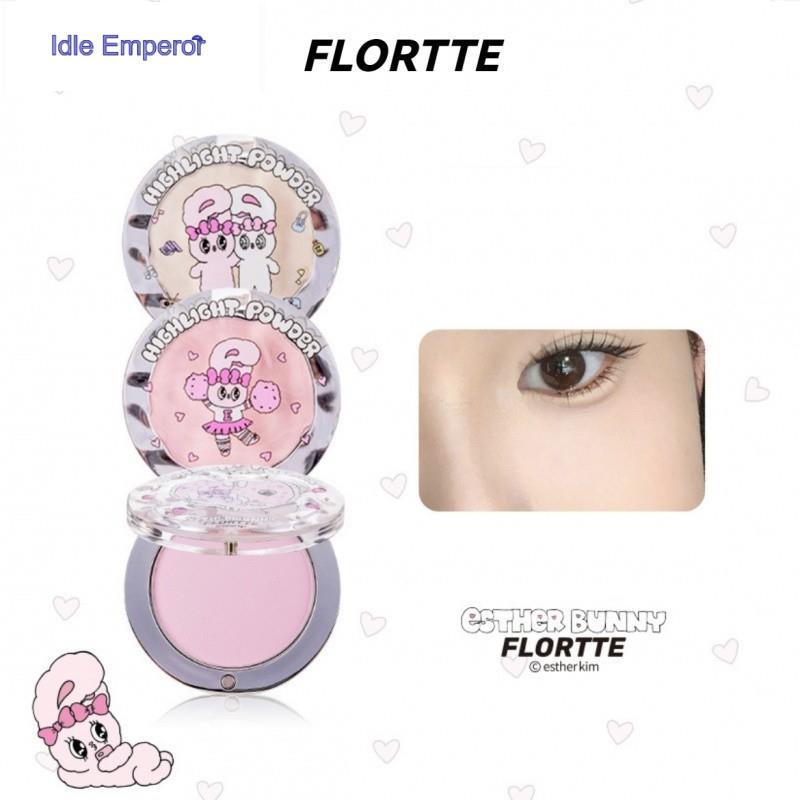Flortte Highlight Powder Bunny Co-Branded Single Color Highlight Powder สามมิติ Contouring และ Brigh