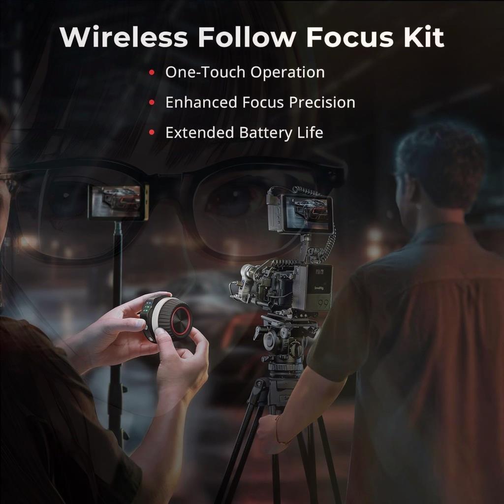 Smallrig Wireless Follow Focus Kit พร้อม Handwheel Controller & Receiver Motor สําหรับ Cinema และ Zo