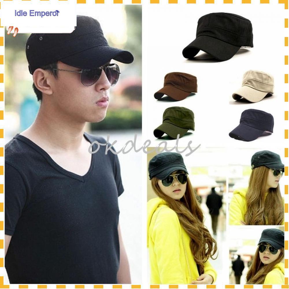 Moily Classic Style Army Hat Adjustable Plain Patrol Cap