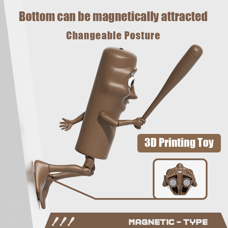 Tung Tung Tung Sahur 3D การพิมพ์ Brainrot ของเล่น Tung Tung Sahur Movable Joint Assembly Action Figu
