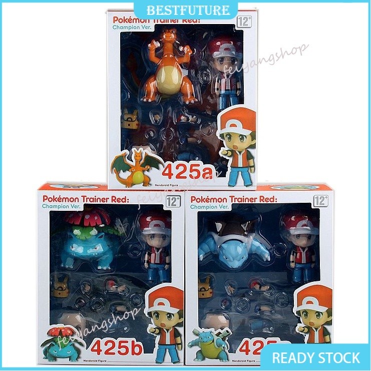 เวอร์ชั่น Q Nendoroid Pokemon ครบรอบ 20 ปี 425# โมเดลตุ๊กตาฟิกเกอร์ Charizard Venusaur ของเล่นสําหรั