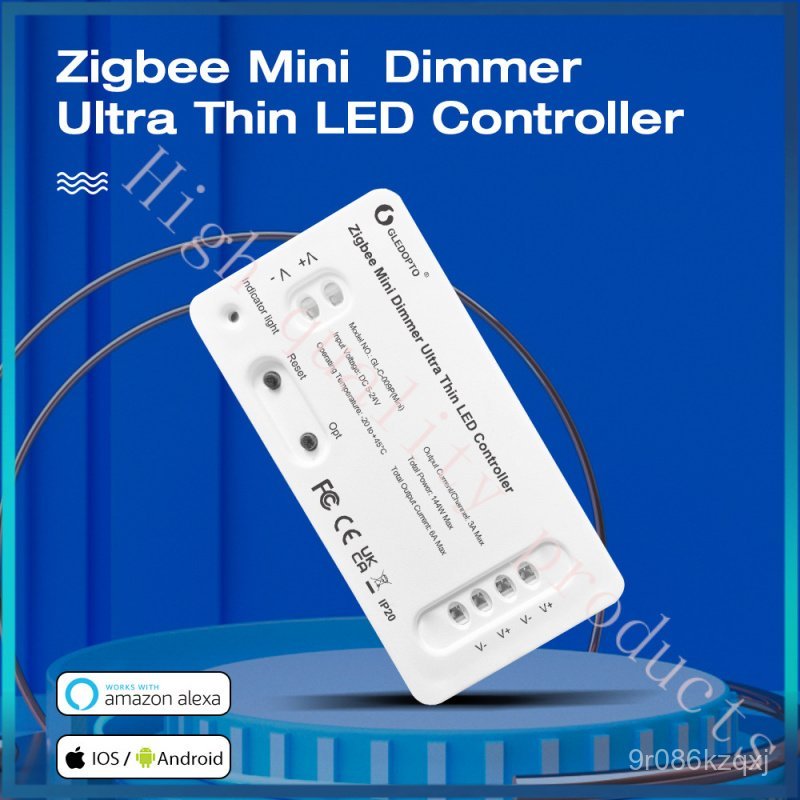 GLEDOPTO Solid Color Mini DC5V-24V Dimmer ZIGBEE+2.4GRF Remote Control Voice APP Control MWYF