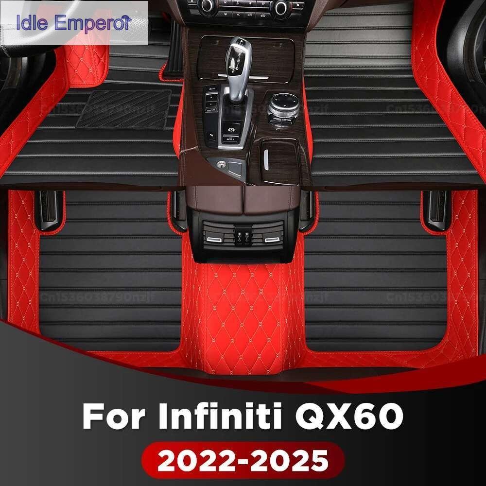 RHD สําหรับ Infiniti QX60 2022-2025 2024 2023 Custom รถพรมปูพื้นรถยนต์พรมฝาครอบรายละเอียดภายในอุปกรณ