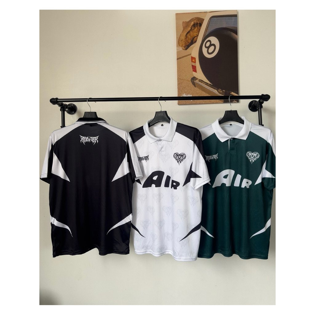 (ANF)เสื้อคอปก เสื้อพิมพ์ลาย สตรีทแฟชั่น เสื้อผู้ชาย กีฬา