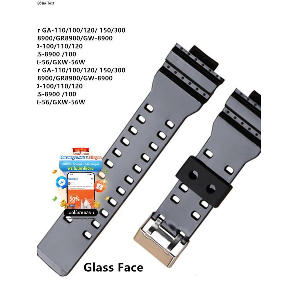 สำหรับ Casio G-Shock GA110 GD120 GA-100 G-8900 GLS-100ยางนาฬิกา16มม.สายรัดข้อมือกีฬากันน้ำ Glossy