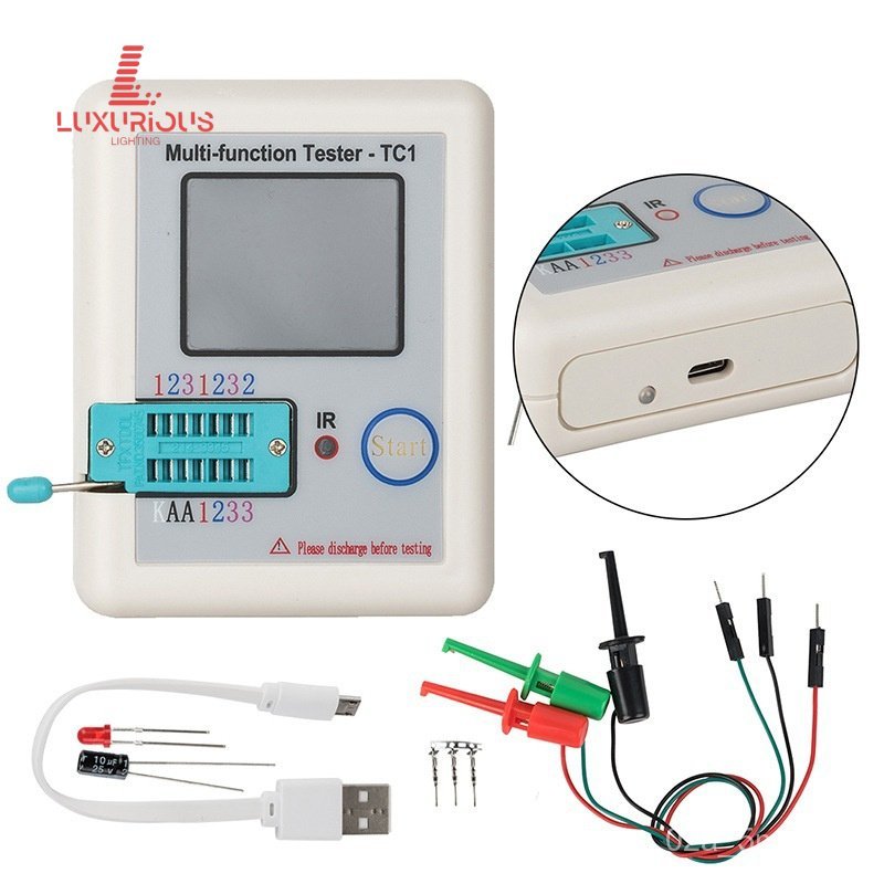 LCR-TC ตัวทดสอบทรานซิสเตอร์มัลติฟังก์ชัน LCR-TC1 จอแสดงผลกราฟิกสีเต็มรูปแบบ ผลิตภัณฑ์สำเร็จรูป YG8I
