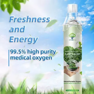 Oxygen Heart ถังออกซิเจนแบบพกพา 1000 ลิตร 95% ใช้งานง่าย สำหรับนักปีนเขาและนักเดินทาง บรรจุออกซิเจน 1000 ml น้ำหนักเบา