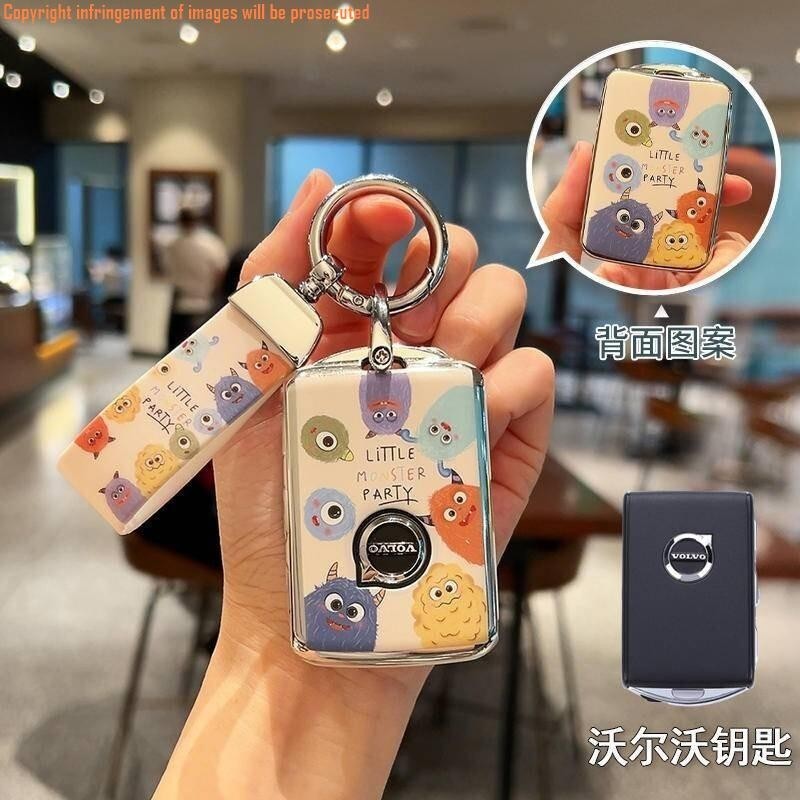 ฝาครอบกุญแจ Volvo Volvo xc60 s90 s60 xc40 xc90 s60 v40 v60 c40 พวงกุญแจ พวงกุญแจ พวงกุญแจ