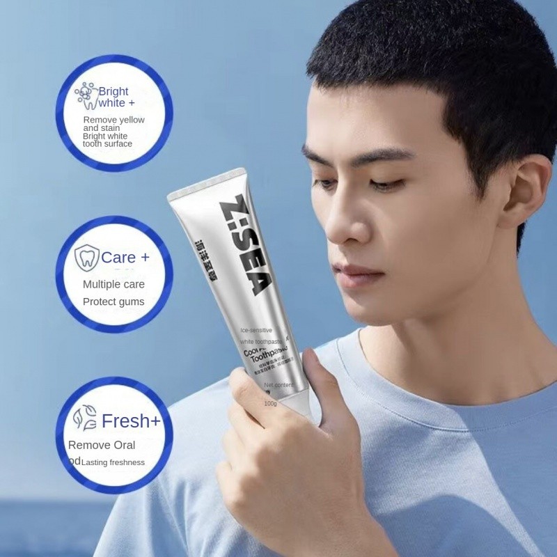 Zsea ยาสีฟันคูลไวท์เทนนิ่ง ขจัดคราบเหลือง ทําให้ลมหายใจสะอาดฟัน โปรไบโอติก ขาวขึ้น