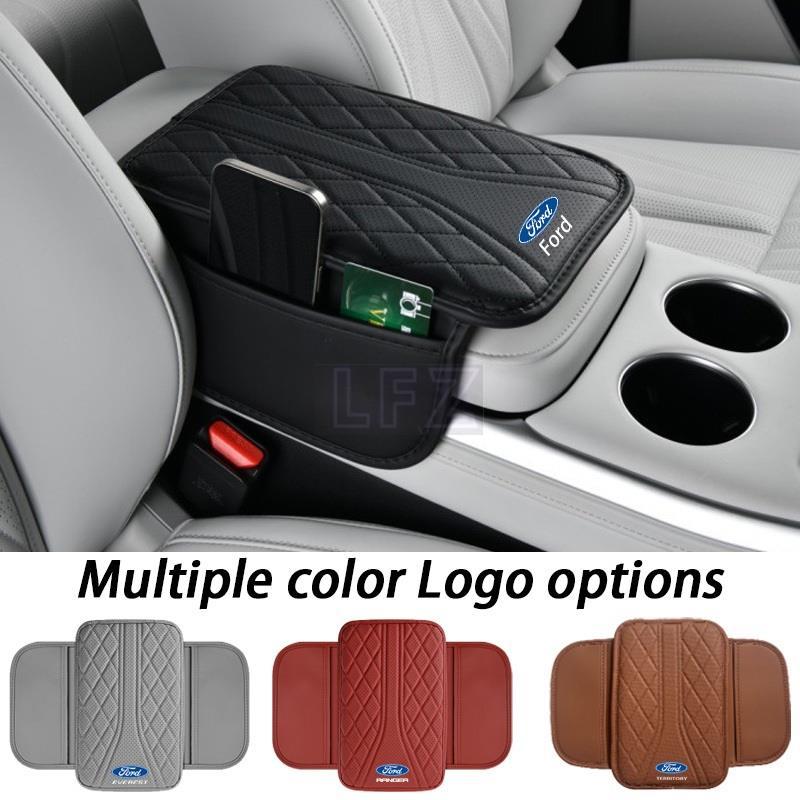 Ford Car หนังรถฟอร์ดมัลติฟังก์ชั่ที่วางแขนกล่องPadถุงเก็บกลางที่วางแขนแผ่นป้องกันBreathable design F