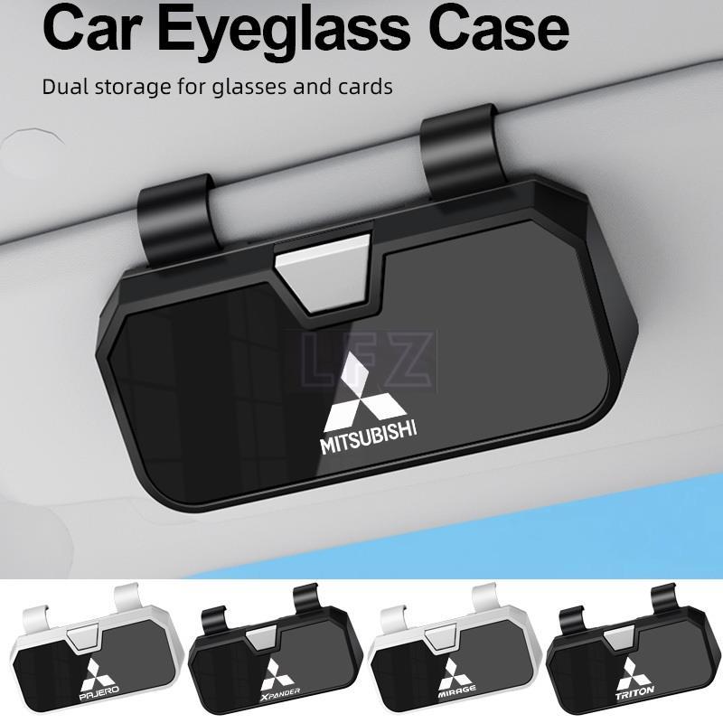Mitsubishi Car Glasses Case sun visor multifunctional storage Glasses Case card Clip ID Clip Attrage