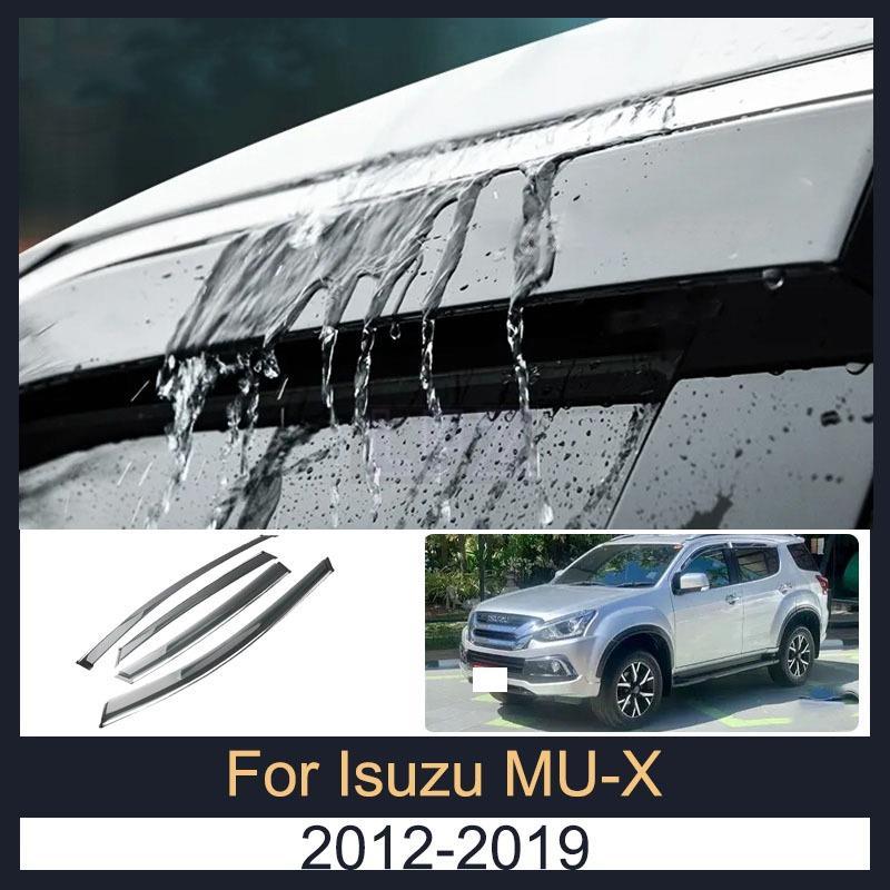 กันสาด Isuzu MU-X 2012-2019 MUX MU X 2013 2014 2015 2016 2017 2018 กันสาดรถยนต์ นหนาพิเศษ คิ้วกันสาด