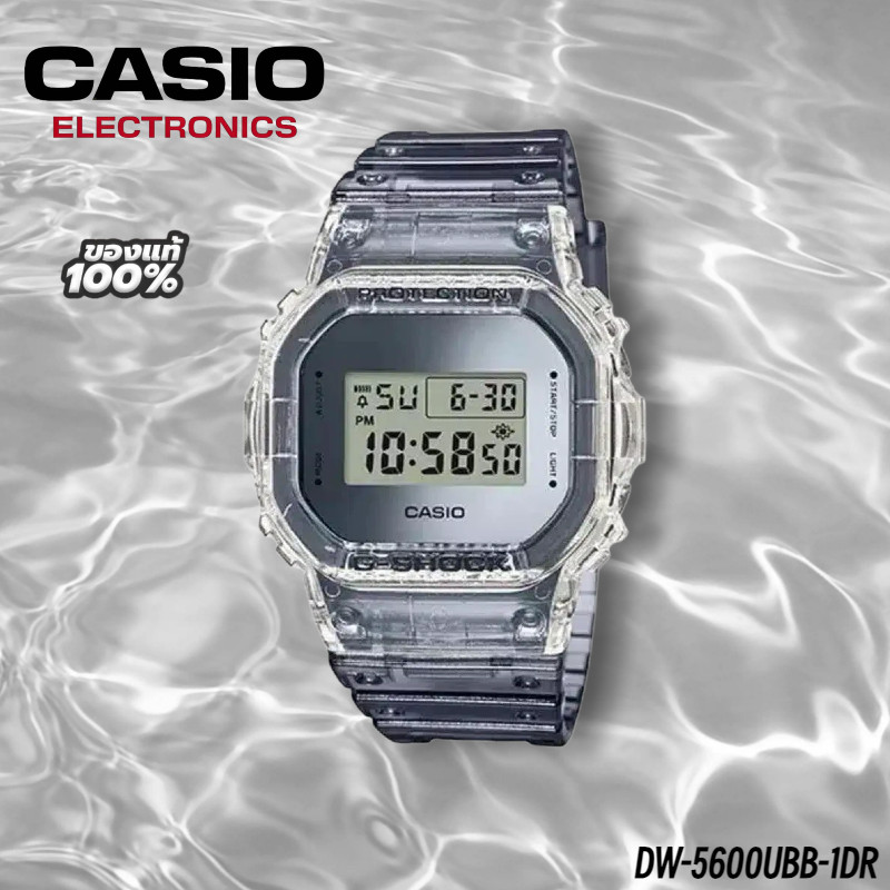 【🔥ของแท้100%✅】CASIO G-SHOCK DW-5600UBB-1DR See Thru คลาสสิกก้อนเล็ก ๆ น้ำแข็งเอ็นคอลเลกชันที่ชัดเจน 