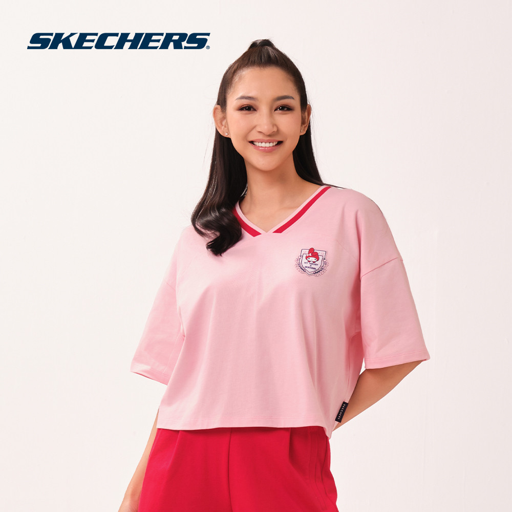 Skechers สเก็ตเชอร์ส เสื้อยืดแขนสั้นผู้หญิง Womens Sanrio Short Sleeve Tee - SL226W246-003G